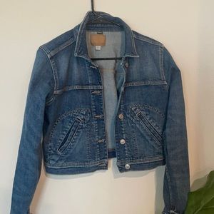 American eagle cropped stretch jean jacket